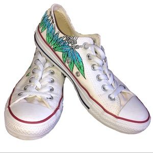 bstreet feather canvas art converse all-stars